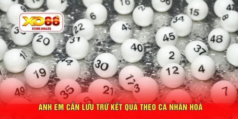 Anh em cần lưu trữ kết quả theo cá nhân hoá