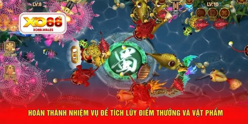 Hoàn thành nhiệm vụ để tích lũy điểm thưởng và vật phẩm