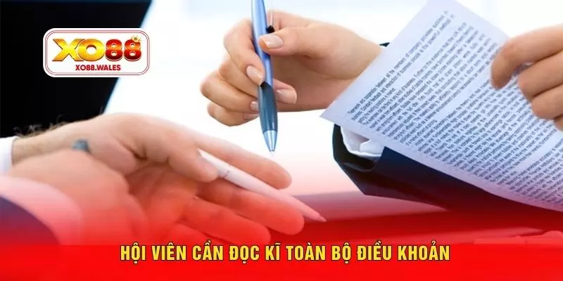 Hội viên cần đọc kĩ toàn bộ điều khoản